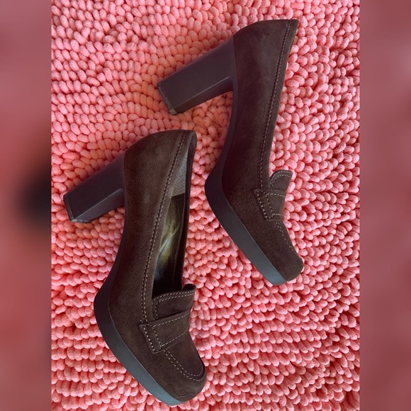 Marc Fisher Shoes - ‼️SOLD‼️NEW Marc Fisher Block Heels Suede